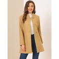 thumbnail image 2 of INSPIRE CHIC Manteau d'Hiver pour Femme à Col Montant, à Simple Boutonnage, Long, 2 of 6
