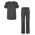 thumbnail image 1 of Adar Universal Unisex Scrub Set - Unisex V-Neck Scrub Top & Tapered Drawstring Scrub Pants, 1 of 7