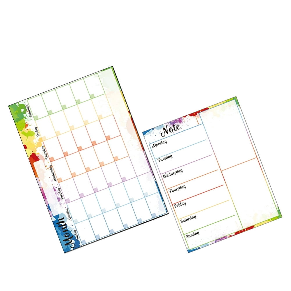 HAOAN2pcs Magnetic Dry Erase Board Sheet Magnetic Dry Erase Menu White Board Cute Whiteboard Calendar Dry Erase Boards Erasable Weekly Calendars Planners Whiteboard