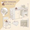 thumbnail image 3 of Gymax Kids Art Table & Chair Set w/Detachable Paper Roll Holder & Cubby Cabinet Drawer White, 3 of 10