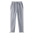 thumbnail image 1 of RKSTN Mens Pants Loose Soft Sports Leisure Pocket Solid Color Elastic Waist Drawstring Straight Leg Retractable Hem Design Long Pants Outdoor Hiking Workout Pants, 1 of 4