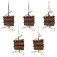 thumbnail image 2 of 5pcs Bird  Toys, Parrots Cage Chew Toy Safe Cardboard Blocks Beads For Macaws African Grey And  Parrots, 2 of 8
