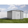 thumbnail image 1 of Arrow Classic Steel Storage Shed, 10x8, Gris pâle, 1 of 8