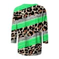 thumbnail image 4 of HKEJIAOI Hauts à Manches 3/4 pour Femmes Imprimé Floral Col Rond XXL Été, 4 of 5