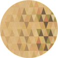 thumbnail image 1 of Ahgly Company Tapis Rond Lavable en Machine Intérieur Transitionnel Brun Cannelle, 3 Pieds Rond, 1 of 7