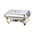 thumbnail image 4 of veasfak Chafing Dish Buffet Chafer Set Rectangular Chafers for Banquet Party Wedding three grid, 4 of 9