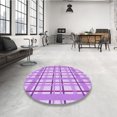 thumbnail image 4 of Ahgly Tapis d'Intérieur Lavable en Machine Carré Transitionnel Fleur Rose, 8 Pieds Carré, 4 of 7