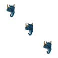 thumbnail image 3 of Wweixi Coat Hooks Easy To Install And Wide Application For Added In Daily Life Retro blue (rhino) 3Set, 3 of 6