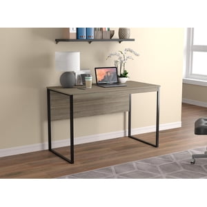 Safdie & Co. Computer Desk 47.25L Dark Taupe Black Metal