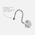 thumbnail image 4 of Mainstays Crystal Ball Metal Shower Curtain Hooks, Chrome, 4 of 5