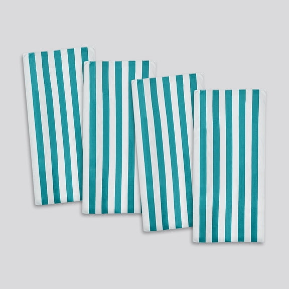 Mainstays Cabana Stripe Decorative Beach Towels, 4-pack, Teal
