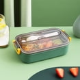 thumbnail image 1 of ZZkhGO Stainless Steel Lunch Box, 700ml Plastic Bento Box with Removable Liner, Leak Proof Lunch Container for Children Adults, 1 of 6