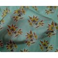 thumbnail image 4 of oneOone Silk Tabby Fabric Leaves & Floral Block Print Fabric By The Yard 42 Inch Wide, 4 of 4