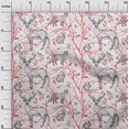 thumbnail image 3 of oneOone Rayon Red Fabric Animal Dress Material Fabric Print Fabric By The Yard 56 Inch Wide, 3 of 4