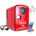 thumbnail image 1 of Coca-Cola 6 Can Portable Mini Fridge, Bluetooth Speaker, 4L Cooler/Warmer, Red, 1 of 9