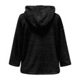 thumbnail image 5 of WEIYLL Womens Fleece Jackets Thick Knitted Cardigan Solid Color Sleeve Furry Black Fall Tops Size L, 5 of 5