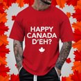 thumbnail image 2 of LUOGENLI T-shirts pour Hommes pour Homme Été Canada Fête de l'Indépendance Fête Nationale pour Imprimé Drapeau Rétro Col Rond Manches Courtes Hauts T-shirts pour Hommes T-shirts Graphiques Vintage Saint-Patrick TTTG, 2 of 4