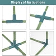 thumbnail image 3 of Connectors for Greenhouse 3 Way 4 Way and 5 Way Joints with Sturdy Support Poles & Gardening Accessory Kit 5PC Set, 3 of 3