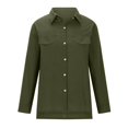 thumbnail image 5 of Yuyuzo Womens Button down Shirts Cotton Linen Fall Loose Casual Long Sleeve Solid Color Blouses, 5 of 5