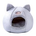 thumbnail image 2 of Cat Nest Cat Head Design Non-Slip Fabric Stuffed Kitty Cave for Outdoor, 2 of 10