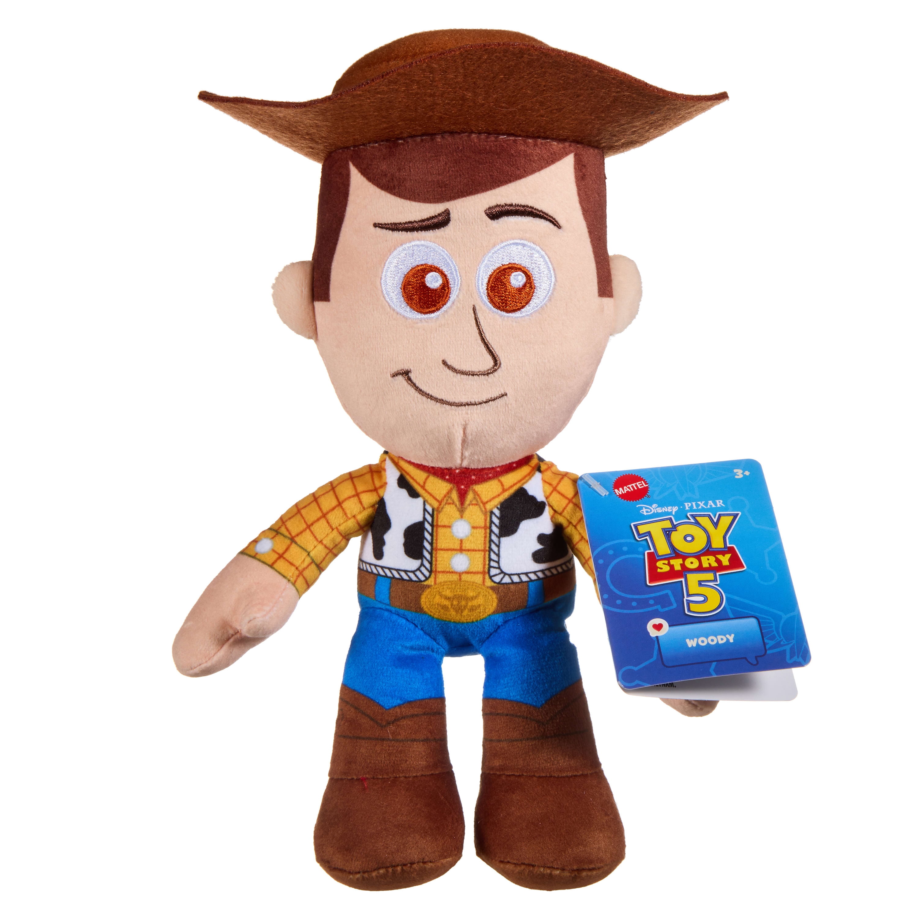 Disney and Pixar Toy Story 5 Woody Plush Toy, 8 Inch Soft Doll