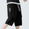 thumbnail image 4 of asjyhkr Shorts Cargo Capri 3/4 Longs pour Hommes Shorts de Randonnée Légers avec Multiples Poches (M-4TG), 4 of 5