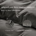 thumbnail image 4 of California Design Den Duvet Cover - 400 Thread Count 100% Cotton, 3 Piece Sateen Weave Bedding Set, Soft Luxury Comforter Cover and Two Pillow Shams, with Button Closure and Corner Ties, 4 of 9