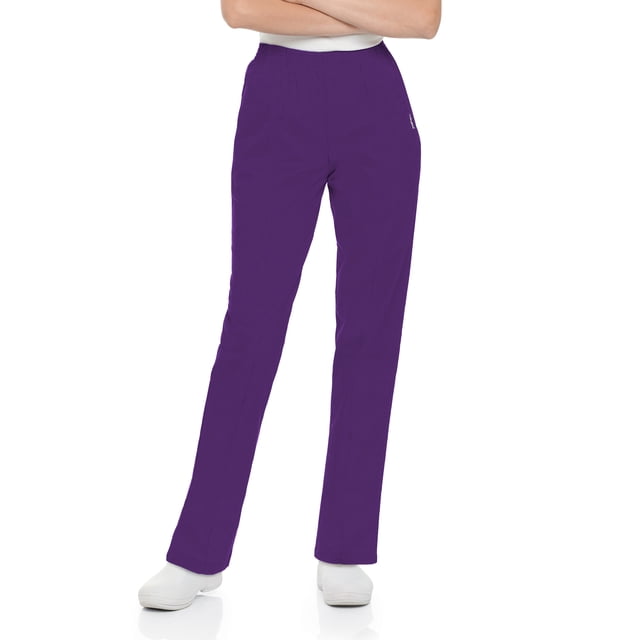 Landau Essentials Pantalon d'Uniforme à 2 Poches pour Femmes : Coupe Classique et Décontractée, Taille Élastique 8320
