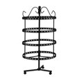 thumbnail image 2 of maskred Round Rotating Earrings Stand Holder Metal Stud Earring Display Rack 4 Layer Desktop Jewelry Hanger black, 2 of 8