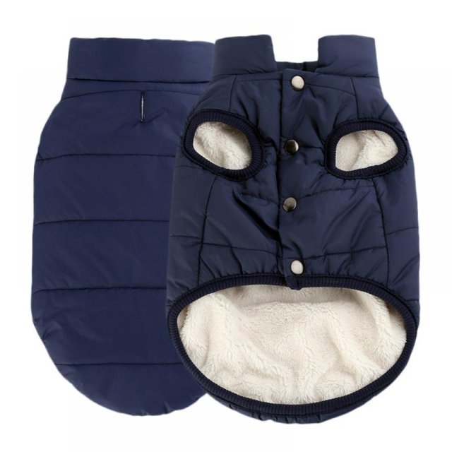 Pet Dog Jacket 2 Layers Fleece Lined Warm Dog Jacket Soft Windproof Small Dog Coat for Winter Cold Weather