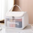 thumbnail image 1 of TopLLC Storage Bins Translucent Cosmetic Bag, Cosmetic Bag Set Frosted Translucent PVC With Zipper Handle Portable Travel Bag, Hangable And Handy Cosmetic Bag Storage Bags, 1 of 7