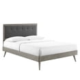 thumbnail image 3 of Modway Willow Queen Wood Platform Bed With Splayed Legs in Gray Charcoal, 3 of 11