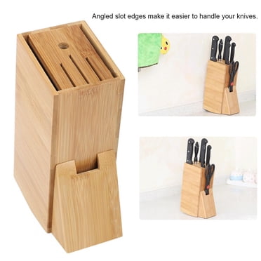 Ymiko Porte-Couteaux Multifonctionnel Support de Rangement Outil de Cuisine Porte-Couteaux Bloc à Outils, Support de Rangement, Porte-Couteaux en Bois