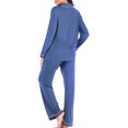 thumbnail image 5 of yievot Ensembles de Pyjamas pour Femmes Pyjama à Simple Boutonnage Automne Hiver Manches Longues Pantalon de Pyjama Ensemble Deux Pièces, 5 of 5