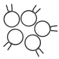 thumbnail image 3 of 5PCS/Set Door Handle Replacement Springs Stainless Steel Door Lock Handle Spring Coil Return Torsion Springs, 3 of 9