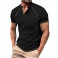 thumbnail image 1 of Plebaso Men's Shirts Casual Short Sleeve Classic Tees Shirts Summer Lightweight Button down Basic Tshirts, 1 of 6