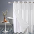 thumbnail image 3 of Vente Aujourd'hui Liquidation! Rideau de Douche Anneau Double Grand Uni Étoile Pleine Réversible pour Salles de Bain Rideaux de Douche en Tissu Polyester Robuste, 3 of 6