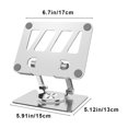 thumbnail image 3 of Chmadoxn Carbon Steel Tablet Stand All Directional Rotation Infinite Angle Adjustment High Load Bearing Capacity Hollow Heat Dissipation Backplate Slip Proof Soft Rubber Tablet stand, 3 of 6