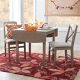 thumbnail image 4 of Linon Ervin Square Space Saving Drop Leaf Table in Washed Gray Rubberwood, 4 of 16