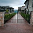 thumbnail image 3 of ALEKO DG12PRAD Prague Style Iron Wrought Dual Swing Driveway Gate 12', 3 of 11