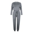 thumbnail image 4 of Yuyuzo Womens Casual Solid Color Set Sweatsuit Pullover Jogger Pants Two Piece Outfit Tracksuits, 4 of 5