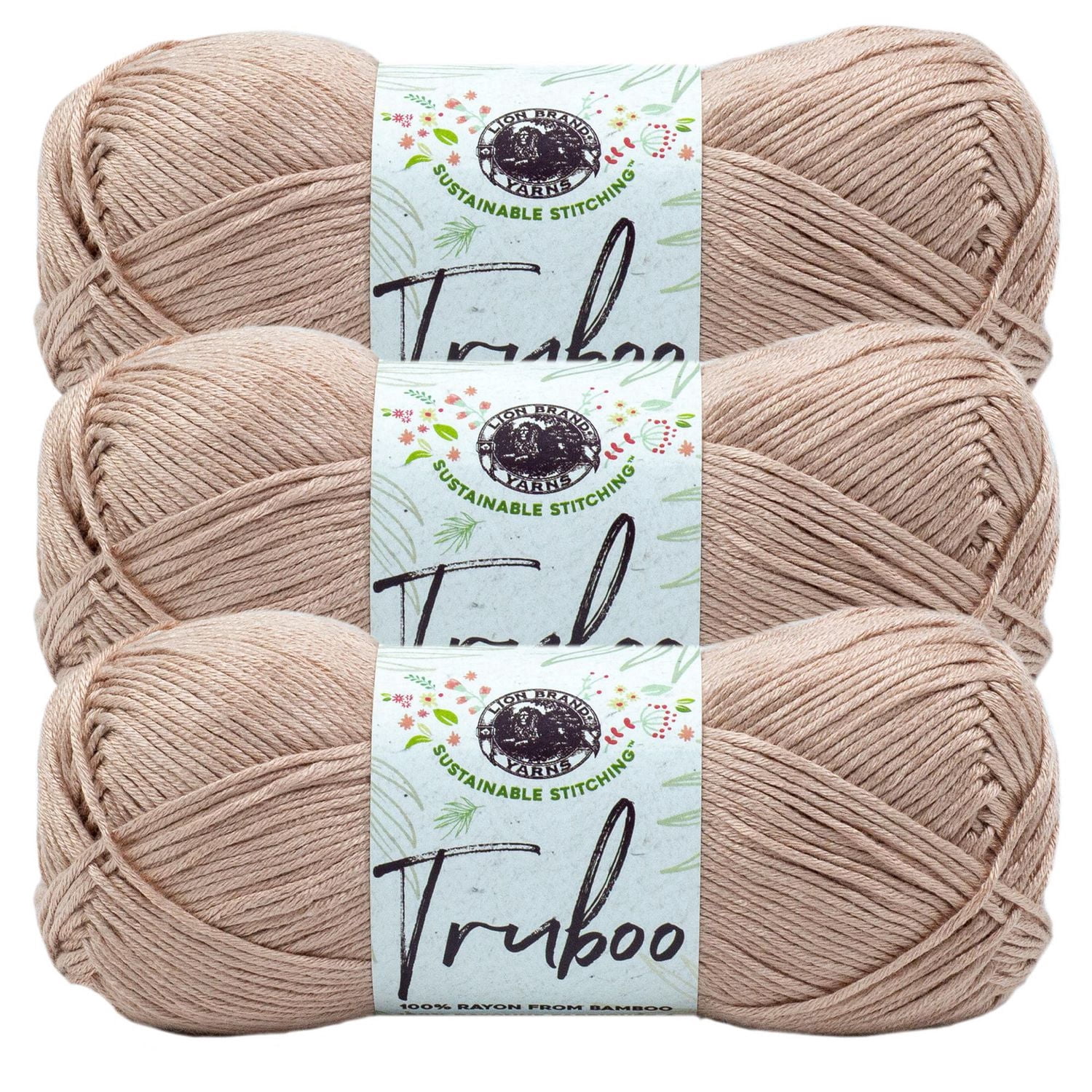 Fil Lion Brand Truboo Fil de Bambou #3 Léger/DK, 100g/ 220m