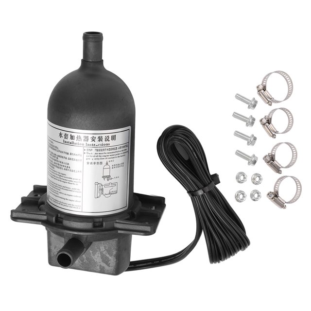 Electric Diesel Engine Coolant Water Heater, 2A Engine Coolant Heater Power Heating Low Heat Loss 500W 120V High Efficiency For Generator