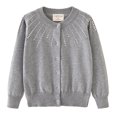 thumbnail image 1 of Cardigan en Tricot à Strass pour Filles, Col Rond, Veste Chandail en Coton, 1 of 17