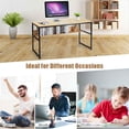 thumbnail image 3 of Costway 55'' Industrial Computer Desk  w/ Storage Shelf  Adjustable Foot Pads Home Office, 3 of 9