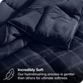 thumbnail image 2 of Bare Home Goose Down Alternative Comforter Set - 3 Piece Set - Queen, Dark Blue - Modern Plaid, 2 of 4