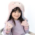 thumbnail image 5 of FlapJackKids - Chapeau Sherpa Réversible Dino Rose m 2-4a, 5 of 5