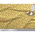 thumbnail image 2 of Soimoi Poly Georgette Fabric Leaves & Poppy Floral Printed Fabric 1 Yard 52 Inch Wide, 2 of 6