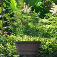 thumbnail image 4 of Resin Barrel Planter  Garden Flower Pot Decor Hangable Plant Container Brown 12inch - Without chain, 4 of 9