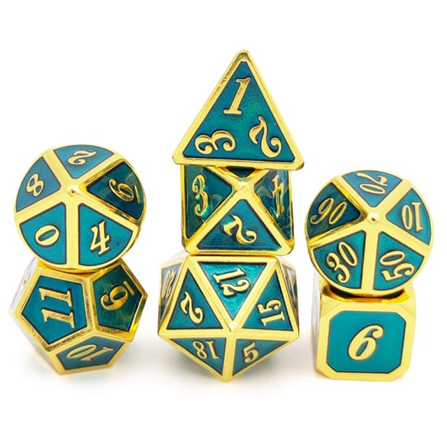 7PCS Multi Dimensional Dice Zinc Alloy Dice Entertainment Gambling Playing Dice Set Game Accessories